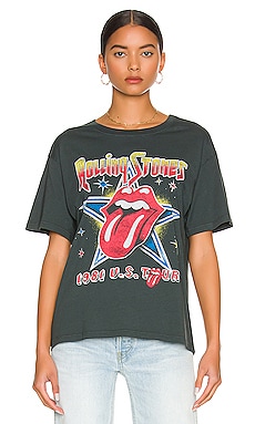 DAYDREAMER Rolling Stones 1981 US Tour Boyfriend Tee in Vintage Black ...