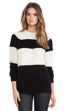 DemyLee Alex Sweater in White/Black | REVOLVE