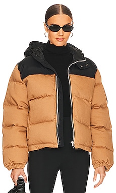 Colorblock Hooded Puffer Jacket DENIM x ALEXANDER WANG $695 