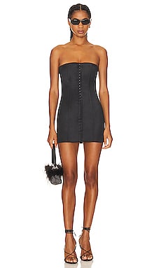 Free People Daisy Mini Strapless Slip Dress in Ballet with Black Velve –  Shol's boutique