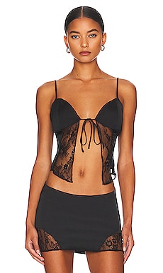Product image of DANIELLE GUIZIO Lace Tie Camisole. Click to view full details