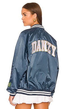 Product image of DANZY Vintage Satin Letterman Jacket. Click to view full details