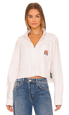 Polo ralph lauren cropped oxford clearance shirt