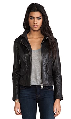 Moto Jacket with Hood