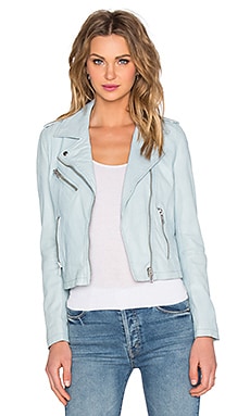 Iro light on sale blue leather jacket