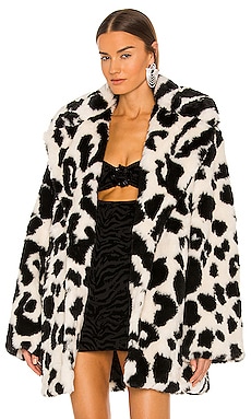 Grace Faux Fur Coat DUNDAS x REVOLVE $210 