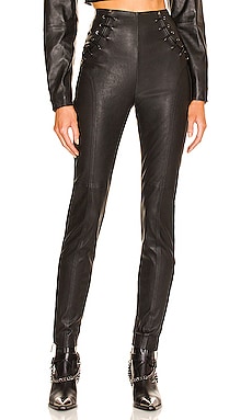Dylan Cropped Leather Pant in Black. Revolve Women Clothing Pants Leather Pants 
