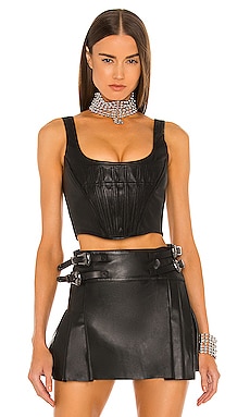 Steve Madden Kimmie Corset Top in Black