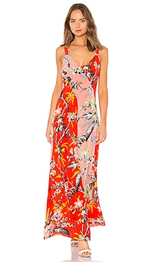 Dvf paneled hot sale maxi dress