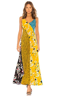 Dvf paneled maxi store dress