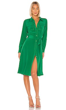 

Платье-рубашка antonette - Diane von Furstenberg, Зеленый, Миди