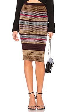 Diane von Furstenberg Knit Mini Skirt in Cabernet Multi | REVOLVE