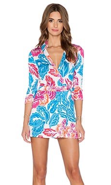 Diane von Furstenberg Celeste Romper in Giant Floral Multi | REVOLVE