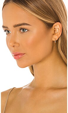

Серьги мини кольца impala - EF COLLECTION, Металлический золотой, Золотой