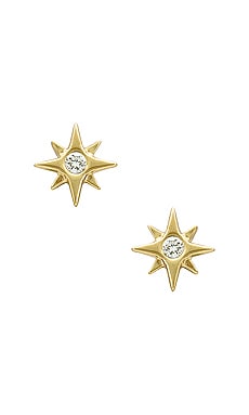 Diamond Starburst Stud Earrings EF COLLECTION $425 
