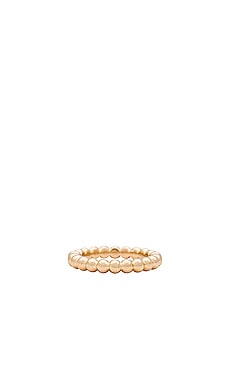 Gold Mini Ball Stack Ring EF COLLECTION $425 NEW