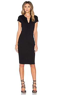 Eight Sixty Short Sleeve Midi Dress in Black | REVOLVE