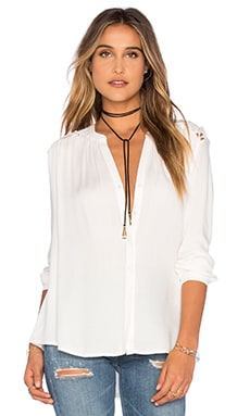 Crescent Floral Tie Front Blouse