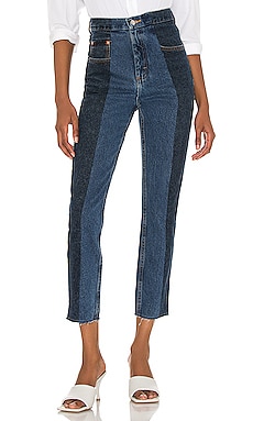 E.L.V. DENIM The Twin Straight Leg Jean in Dark Mid Blue REVOLVE