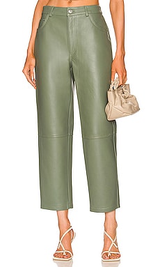 Product image of Ena Pelly Straight Leg Leather Pant. Click to view full details