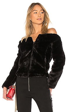 Endless rose faux hot sale shearling jacket