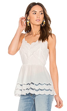 Endless Rose Lace Trim Detail Top in White | REVOLVE