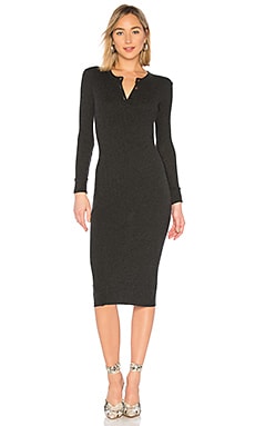 

Платье cashmere henley - Enza Costa, Уголь, Миди