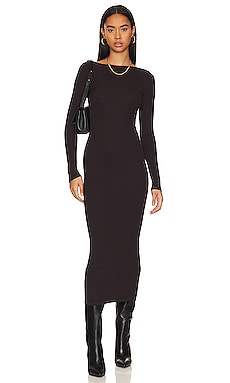 Product image of Enza Costa Knit Long Sleeve Scoopback Dress. Click to view full details