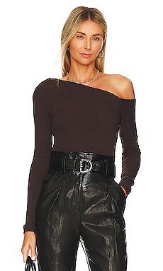 Sweater Knit Slouch Shoulder Enza Costa $175 NEW