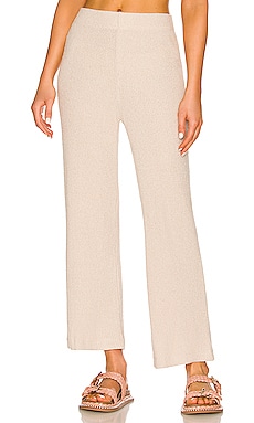 Enza Costa Terry Knit Pant in Natural | REVOLVE