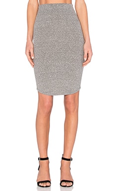 Enza Costa Rib Baseball Skirt in Heather Grey | REVOLVE