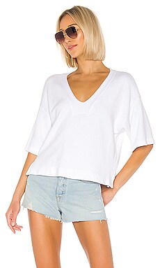 

Топ easy v neck - Enza Costa, Белый, Короткий рукав