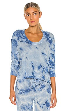 

Топ - Enza Costa, Синий, Узелковый батик