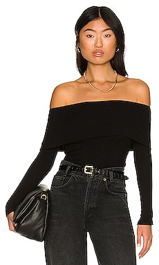 Sweater Knit Off The Shoulder Top Enza Costa $198 