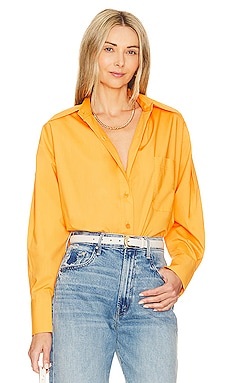 Steve Madden Jane Faux Leather Top in Bone