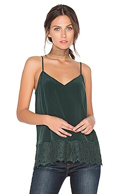 Equipment Layla Lace Trim Cami in Scarab REVOLVE