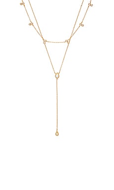 elizabeth stone double tier drop necklace