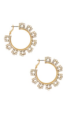 Product image of Ettika Embellished Rhinestone Hoop Earring. Click to view full details