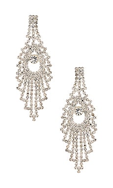 Ettika Chandelier Earrings in Silver | REVOLVE