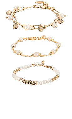 Product image of Ettika Pearl Bracelet Set. Click to view full details