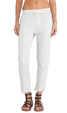 Alexander Wang Foundation Terry Classic Sweatpant in Light Heather Grey