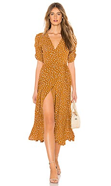 FAITHFULL THE BRAND Chiara Midi Dress in Caramel Noel | REVOLVE