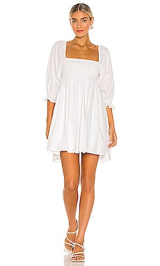 FAITHFULL THE BRAND Arles Mini Dress in Plain White | REVOLVE