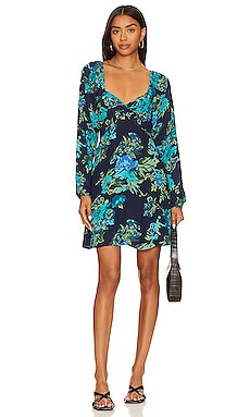 Yumi Kim Kyoto Dream Kimono Dress in Eastern Garden Navy | REVOLVE