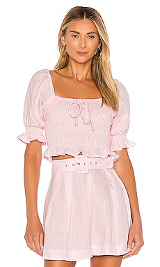 

Блузка lenora - FAITHFULL THE BRAND, Розовый, Укороченные
