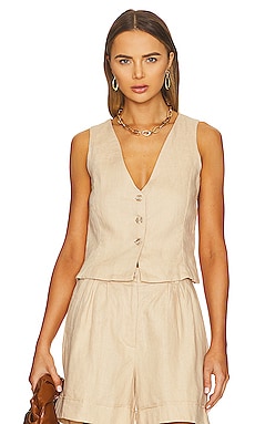 Song of Style Dallon Vest Top in Beige