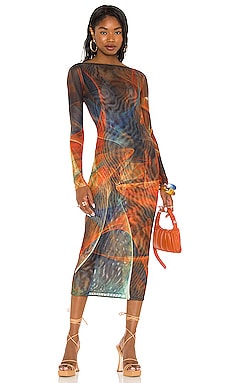X REVOLVE Mona Midi Dress Farai London $171 