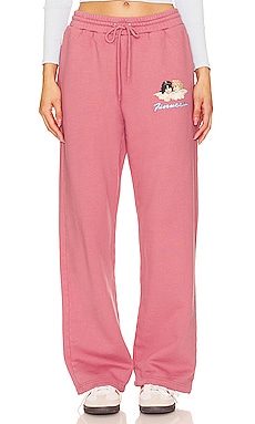 Mayfair Ladies Lounge Pajama Pants 2X cotton-poly white & pink