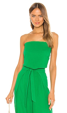 FLYNN SKYE Banx Crop Top in Green