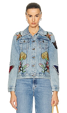 Gucci Embroidered Denim Jacket FWRD Renew